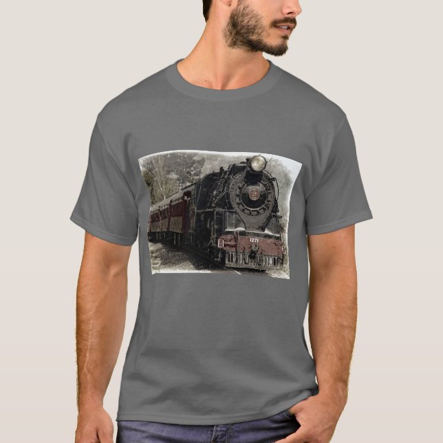 Camisa de tren de locomotora negra (Anverso)