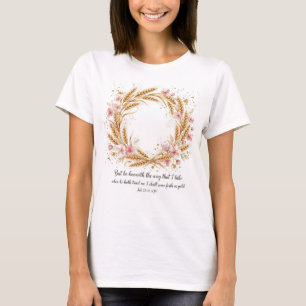 Camisa de Trigo Floral Rosa para Mujeres - Job 23: