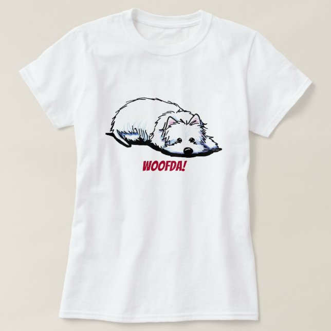 Camisa de trimezcla Westie Terrier Woofda (Diseño del anverso)