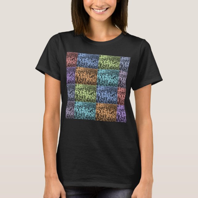 Camisa de tulipanes florales (negro) - multicolor (Anverso)