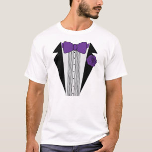 Camisa de Tuxedo Púrpura