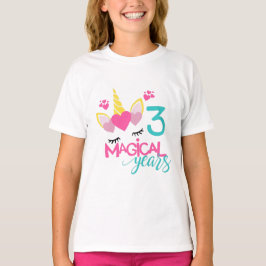 Camisa de Unicorn 3 años mágicos