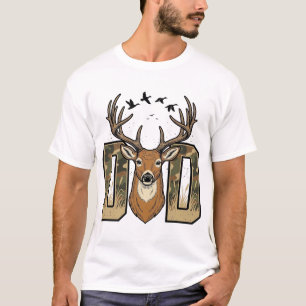 Camisa de vector de diseño de caza de ciervos Camo