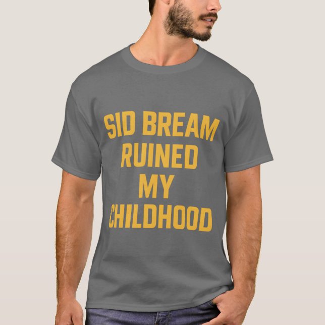 Camisa De Ventilador Del Béisbol Retro - "Sid Brea (Anverso)