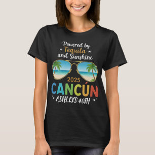 Camisa de viaje de cumpleaños de Cancún - Nombre y