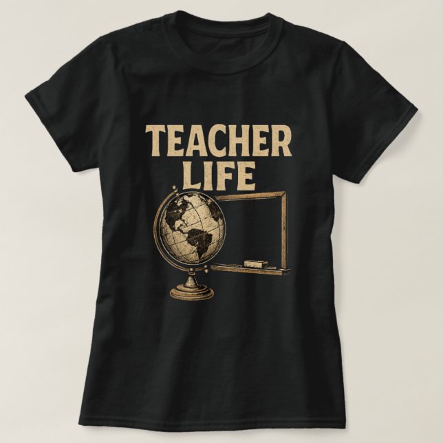 Camisa de vida del profesor - Molestias retro vint (Diseño del anverso)