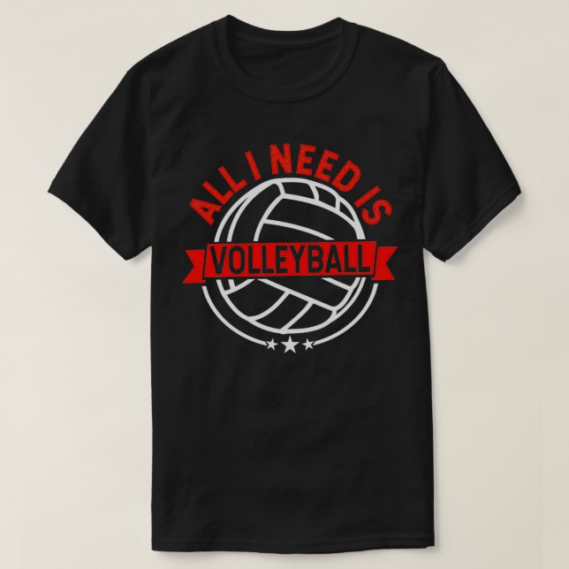 Camisa De Voleibol Todo Lo Que Necesito Es Regalo  (Diseño del anverso)