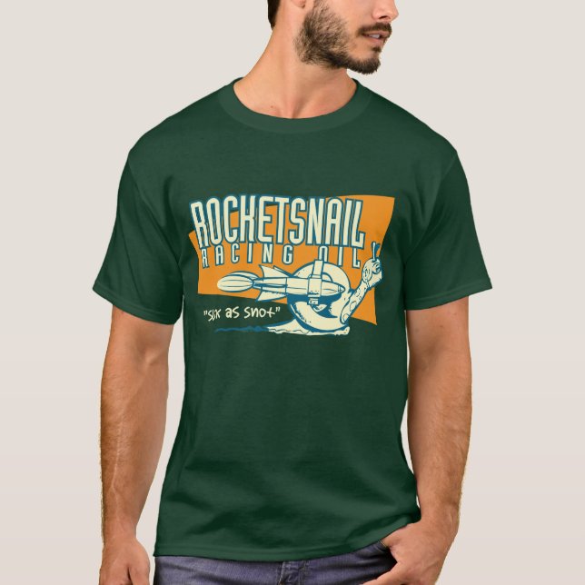Camisa del aceite de las Carreras de RocketSnail (Anverso)