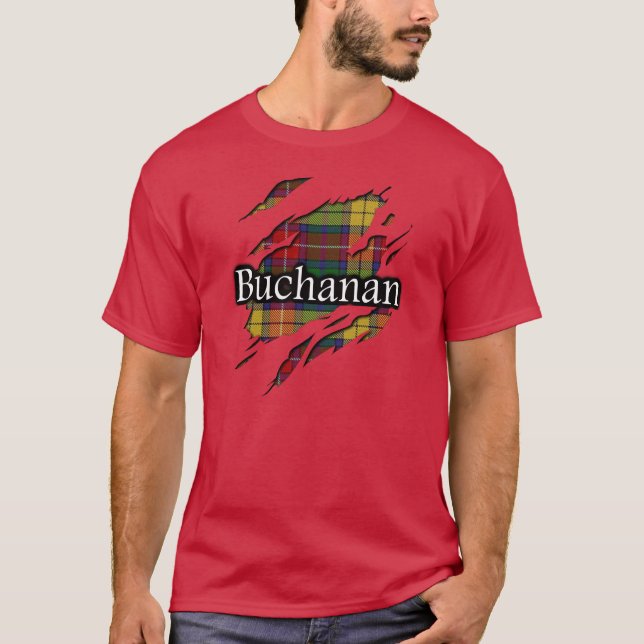 Camisa del alcohol del tartán de Buchanan del clan (Anverso)