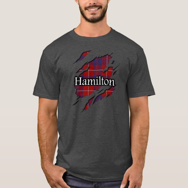 Camisa del alcohol del tartán de Hamilton del clan (Anverso)