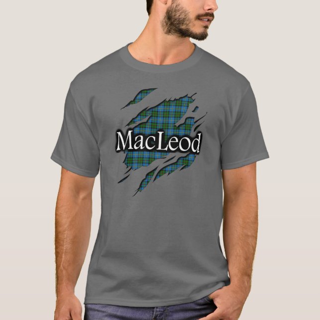 Camisa del alcohol del tartán de MacLeod del clan (Anverso)