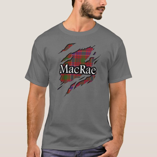 Camisa del alcohol del tartán de MacRae del clan (Anverso)