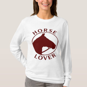 CAMISA DEL AMANTE LONGSLEEVE DEL CABALLO DE LAS
