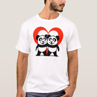 Camisa del amor de la panda