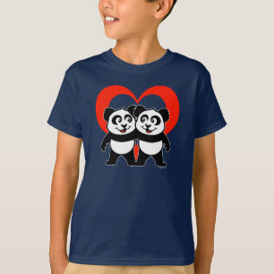 Camisa del amor de la panda