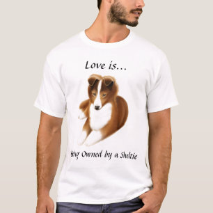 Camisa del amor de Sheltie del perro pastor de