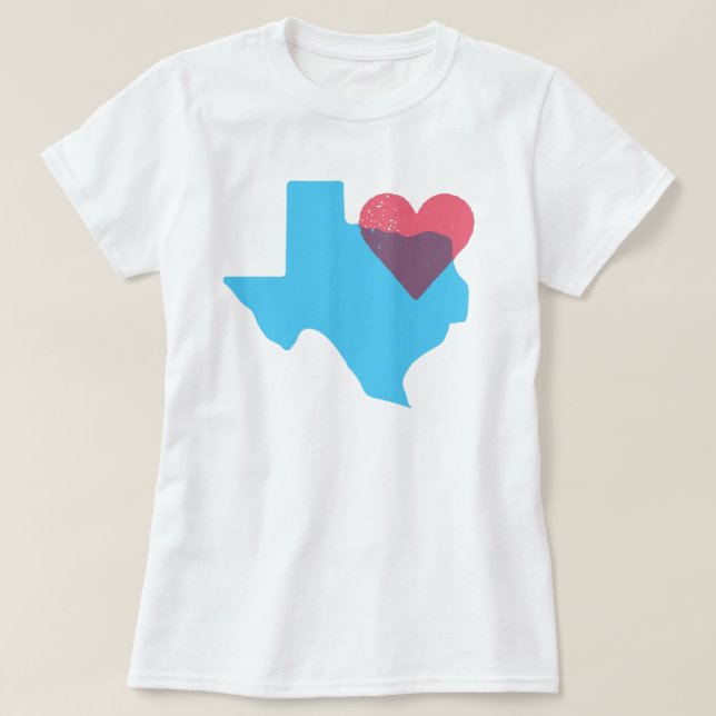 Camisa del amor del estado de origen de Tejas (Diseño del anverso)