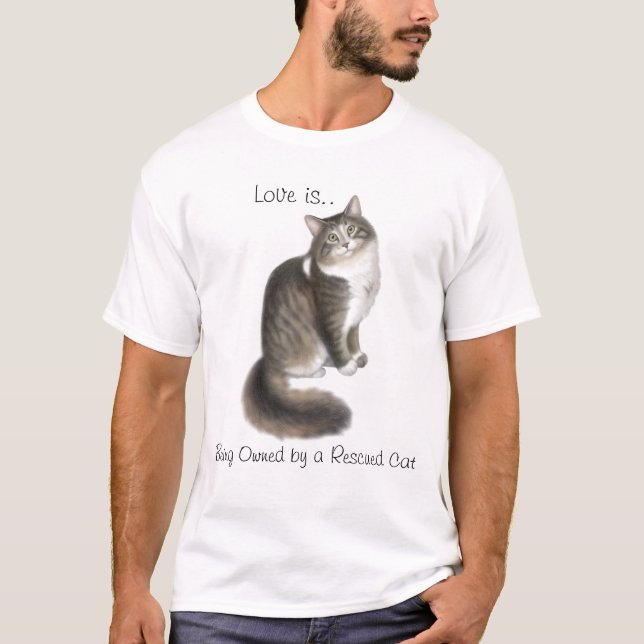 Camisa del amor del gato del rescate (Anverso)