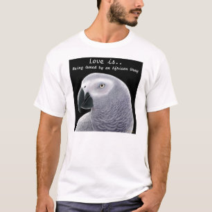Camisa del amor del gris africano