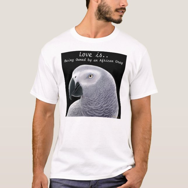 Camisa del amor del gris africano (Anverso)