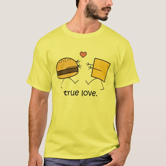 Camisa del "amor verdadero" de la hamburguesa y (Anverso)