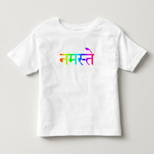 Camisa del arco iris de Namaste de los niños
