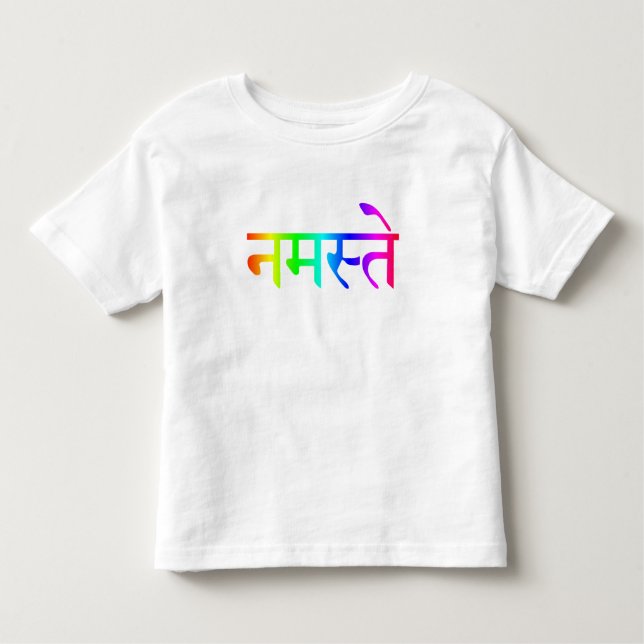 Camisa del arco iris de Namaste de los niños (Anverso)