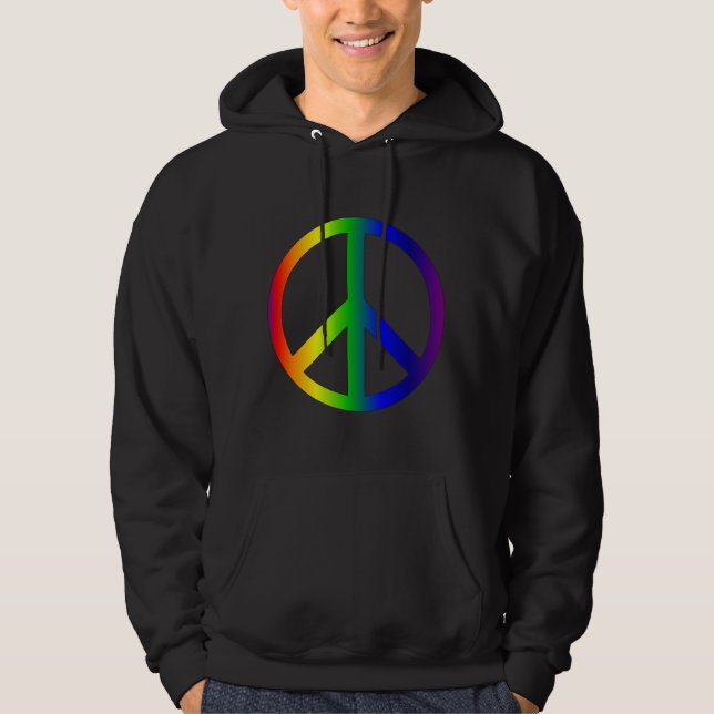 Camisa del arco iris del signo de la paz (Anverso)
