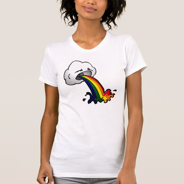 Camisa del arco iris - nube divertida (Anverso)