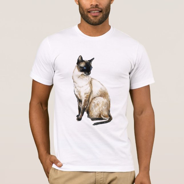 Camisa del arte del "gato siamés" (Anverso)