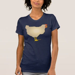 Camisa del arte del pollo del moreno
