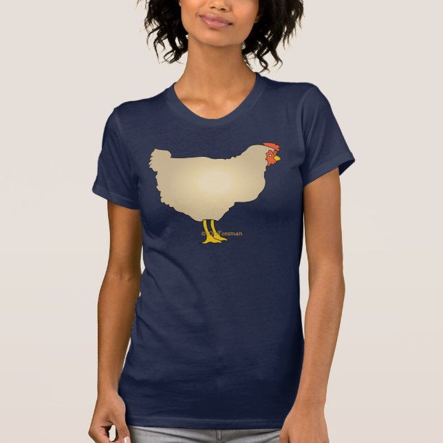 Camisa del arte del pollo del moreno (Anverso)