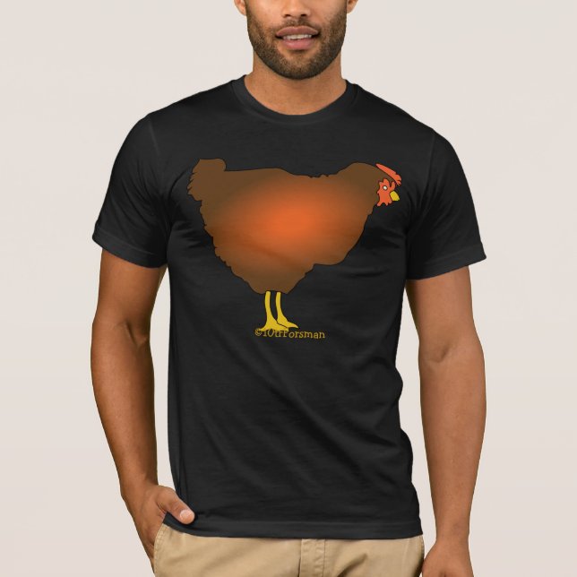 Camisa del arte del pollo del rojo de Rhode Island (Anverso)