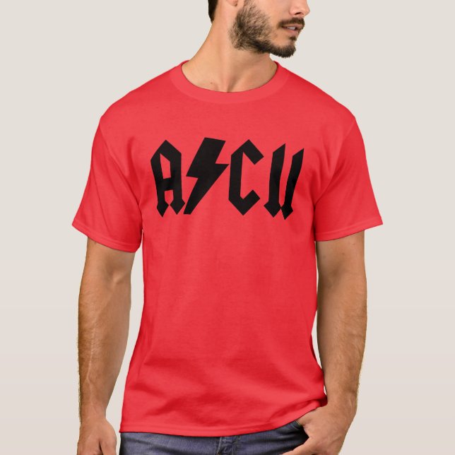 Camisa del ASCII AC/DC (Anverso)