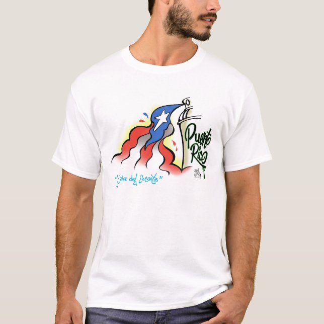 Camisa del bandera del bonita de Sabor Boricua (Anverso)