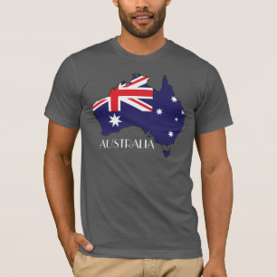 Camisa del Bandera-Mapa de Australia
