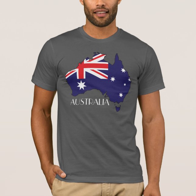 Camisa del Bandera-Mapa de Australia (Anverso)