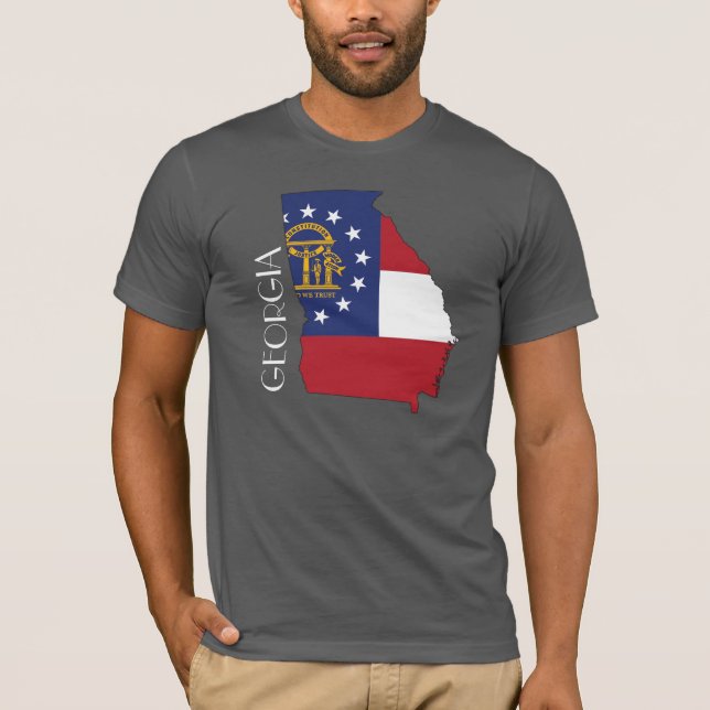 Camisa del Bandera-Mapa de Georgia (estado) (Anverso)