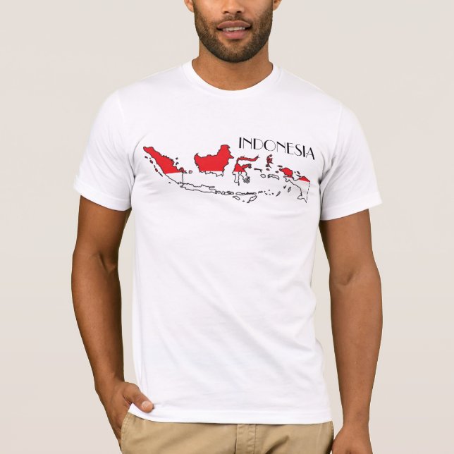 Camisa del Bandera-Mapa de Indonesia (Anverso)