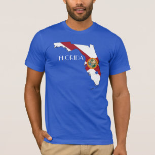 Camisa del Bandera-Mapa de la Florida
