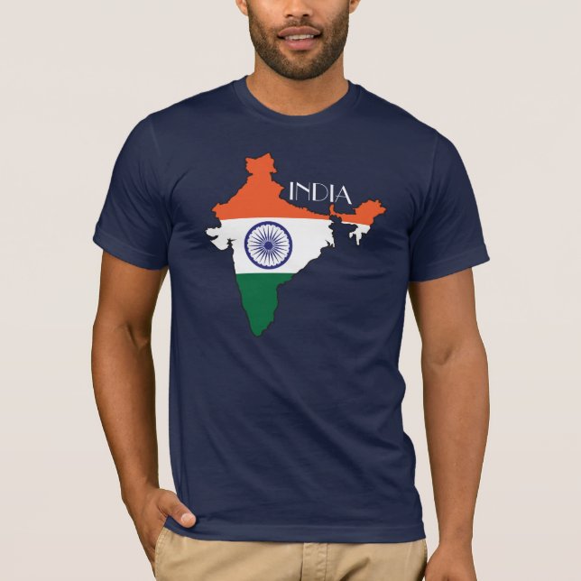 Camisa del Bandera-Mapa de la India (Anverso)