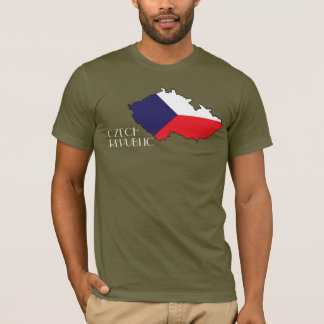 Camisa del Bandera-Mapa de la República Checa