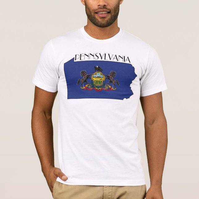 Camisa del Bandera-Mapa de Pennsylvania (Anverso)
