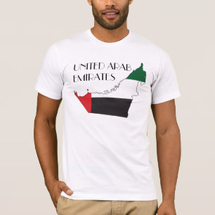 Camisa del Bandera-Mapa de United Arab Emirates