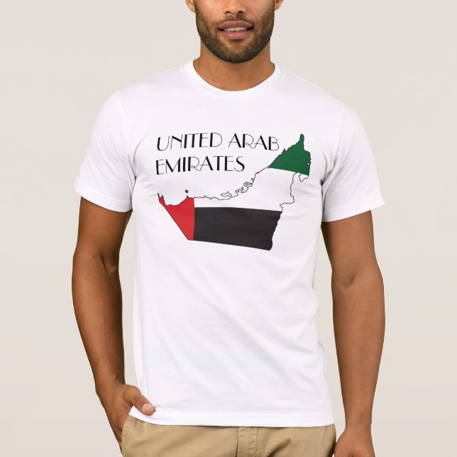 Camisa del Bandera-Mapa de United Arab Emirates (Anverso)
