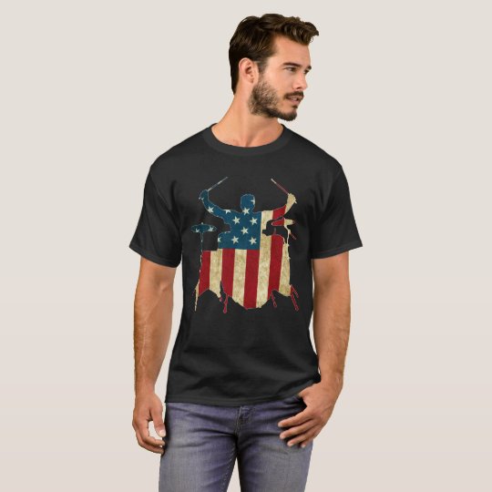Camisa del batería de la bandera americana