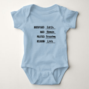 CAMISA DEL BEBÉ DE LA TIERRA DEL LUGAR DE