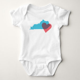 Camisa del bebé del amor del estado de Kentucky