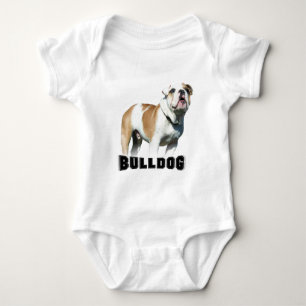 camisa del bebé del bulldog