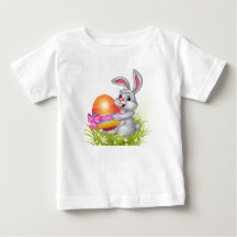 Camisa del bebé del conejito de pascua